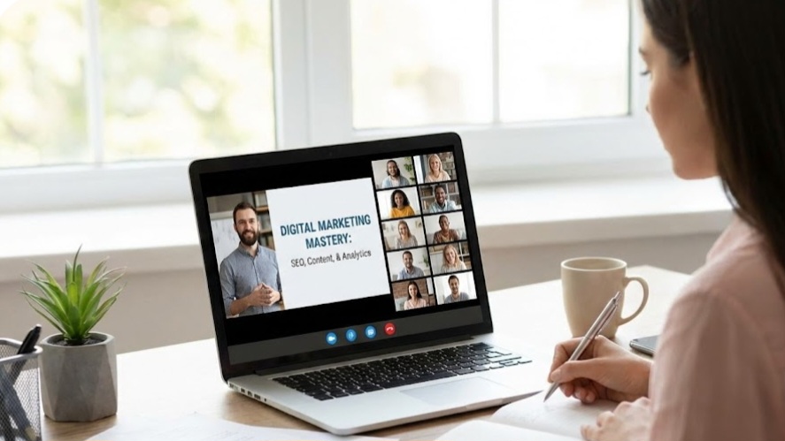 Pelatihan digital marketing BNSP secara online untuk peserta magang pemula.